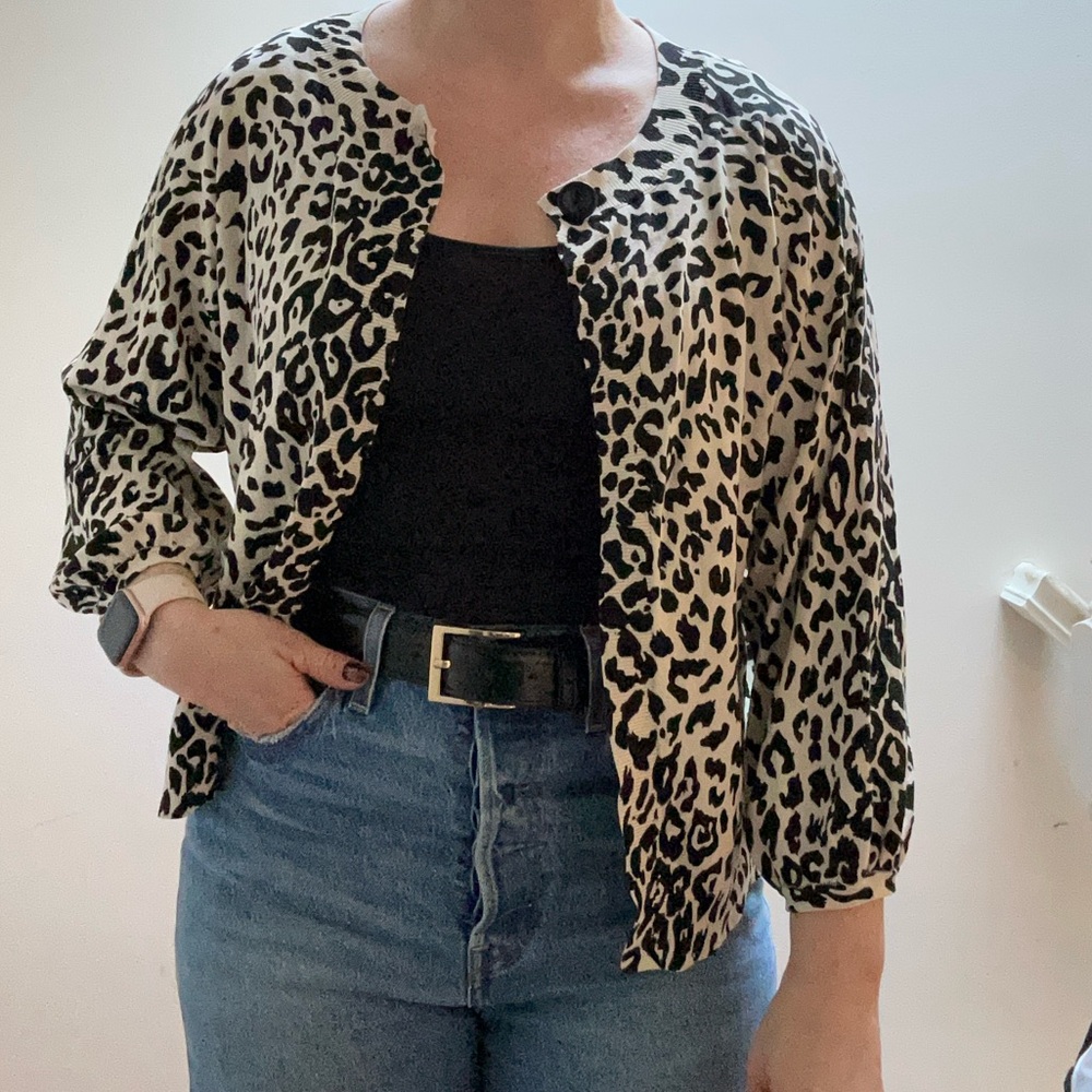 Josephine Chaus Silk Blend Cardigan Large